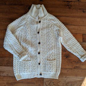 Vintage Irish 100% new wool cardigan